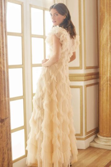 Needle & Thread Genevieve Ruffle Gown, Ivory - Image 3