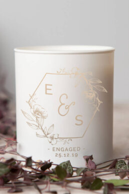 Floral Engagement Gift Candle