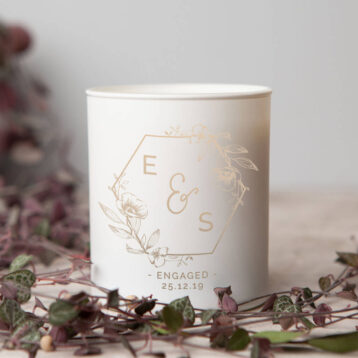 Floral Engagement Gift Candle