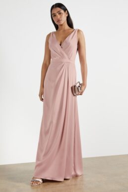 Ted Baker FLORRAA Sleeveless Wrap Maxi Dress Dusty Pink Blush