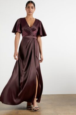 Ted Baker HEDII Short sleeve wrap maxi dress Deep Purple