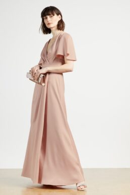 Ted Baker HEDII Short sleeve wrap maxi dress Dusty Pink Blush