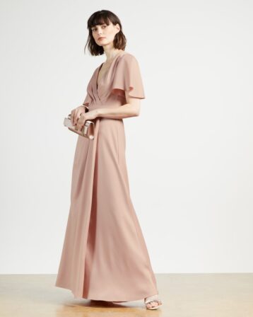 Ted Baker HEDII Short sleeve wrap maxi dress Dusty Pink Blush