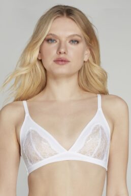 Agent Provocateur Brigette Soft Cup High Apex Bra White