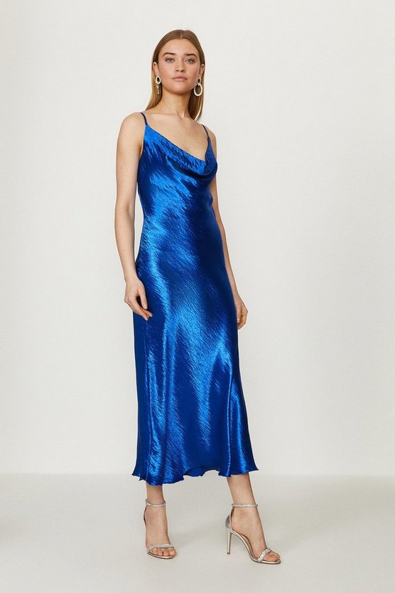 Coast Cowl Neck Midi Dress, Cobalt Blue ...