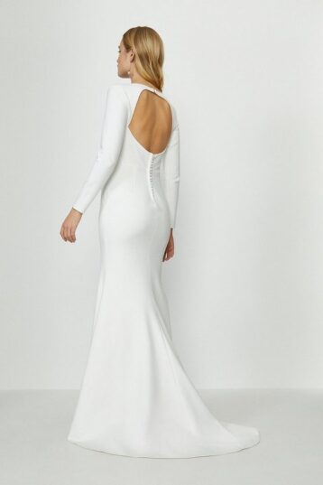 Coast Long Sleeve Bridal Maxi Dress With Trail Ivory