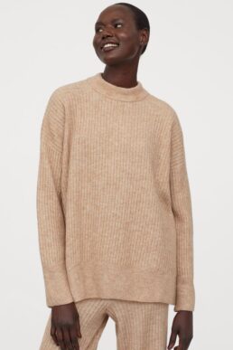 h&M Rib-knit jumper camel