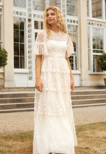 Needle & Thread Midsummer Lace Gown Champagne