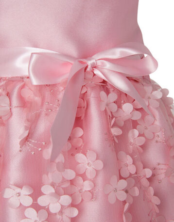 Monsoon Girls 3d flower dress pink - Image 2