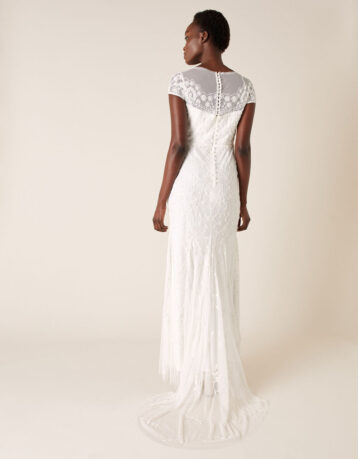 Monsoon Sophie beaded floral bridal dress ivory - Image 2