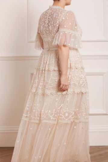 Needle & Thread Midsummer Lace Gown Champagne