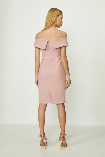 Coast Bardot Mini Shift Dress, Blush/Pale Pink - Image 2