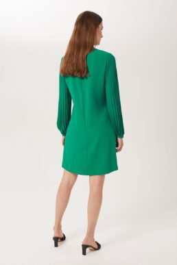 Hobbs Gretta Pop Over Shift Sleeve Dress Green