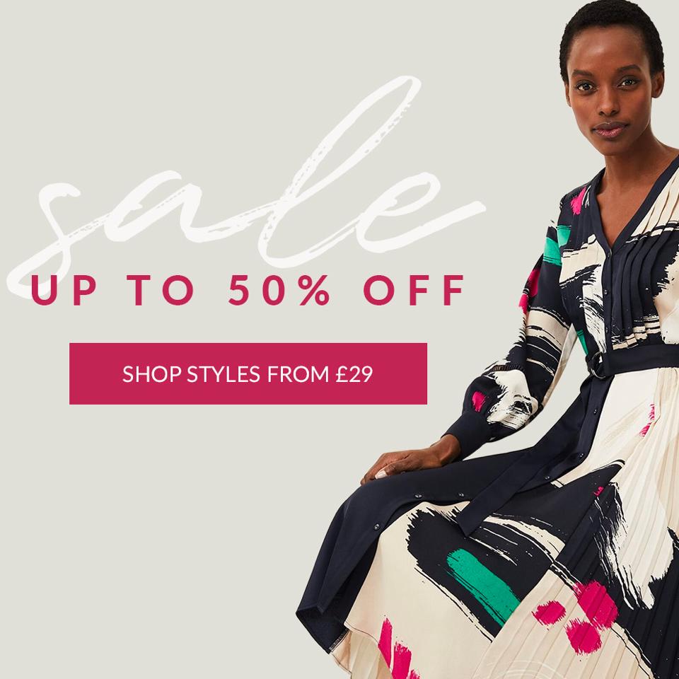 Up to 50% off in the mid season SALE at Phase Eight plus up to £50 off coats!