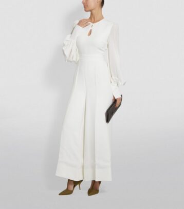 Roksanda Bridal Cady Silk Auyna Jumpsuit Ivory