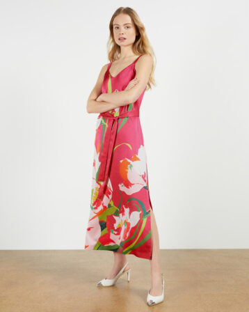 Ted Baker MEAAA Urban printed midi dress Pink Multi