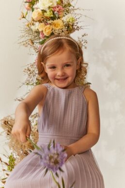 Coast Girls Pleated Bridesmaids Dress Lilac