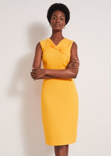 Damsel in a Dress Alanis Fitted Shift Dress Yellow