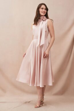 Phase Eight Elsie Corsage Dress Blush Light Pink