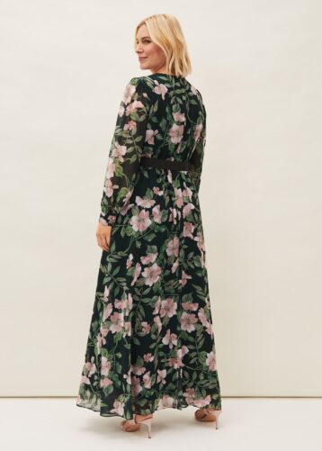 Phase Eight Hali Floral Belted Maxi Dress, Pink/Green/Multi - Image 2
