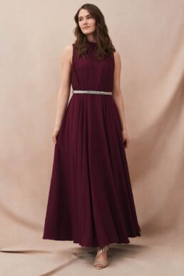 Phase Eight Nicola Maxi Dress Berry Red Burgundy