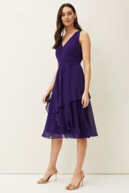 phase Eight Phase Eight Breesha Belted Dress Violet Purple