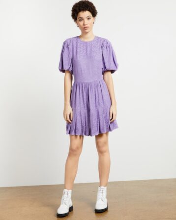 Ted Baker COTSWLD Pleated hem mini dress Lilac Light Purple