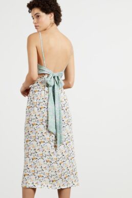 Ted Baker FILEYY Print midi dress Ivory Blue Multi