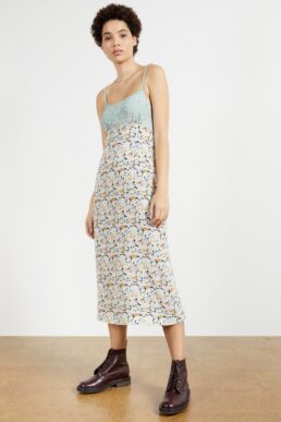 Ted Baker FILEYY Print midi dress Ivory Blue Multi