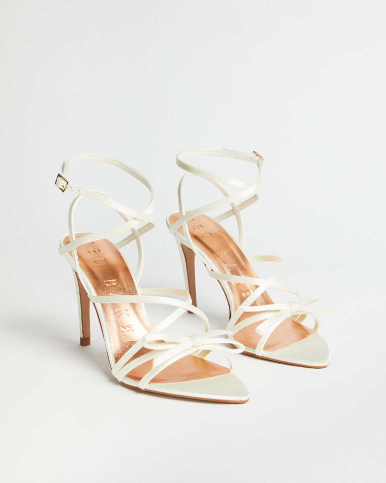 RELANAS Satin strappy heeled sandal