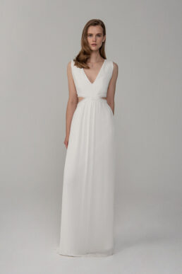 Rowley Hesselballe Aurelia Cut Out Wedding Maxi Dress White