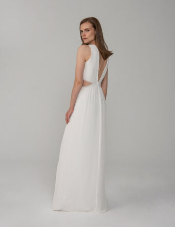 Rowley Hesselballe Aurelia Cut Out Wedding Maxi Dress White