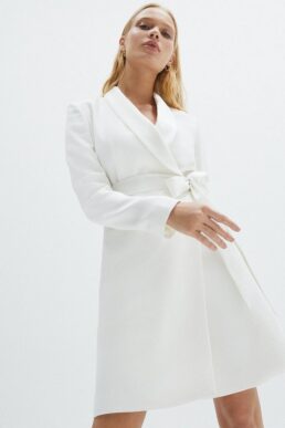 Coast Premium Mini Short Tuxedo Bridal Dress White