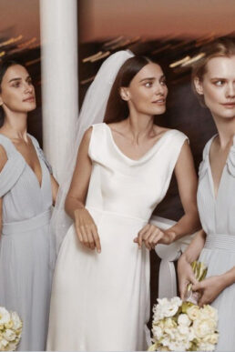 Rowley Hesselballe Mira Silk Cowl Neck Wedding Maxi Dress White