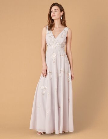 Monsoon Addison floral embroidered maxi dress blue - Image 2