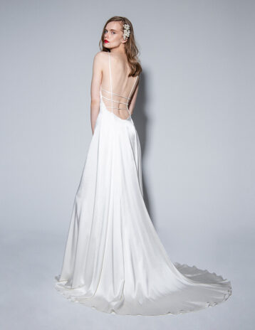 Rowley Hesselballe Alara Low Back Wedding Maxi Dress White