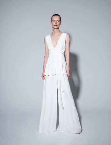 Rowley Hesselballe Aliaa Bridal Jumpsuit White