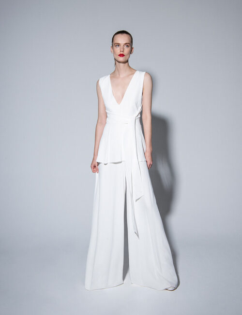 Rowley Hesselballe Aliaa Bridal Jumpsuit, White - Dresses