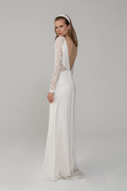 Rowley Hesselballe Hera Lace Long Sleeve Wedding Maxi Dress White