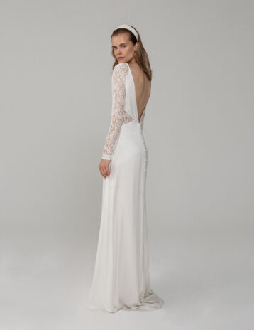 Rowley Hesselballe Hera Lace Long Sleeve Wedding Maxi Dress White