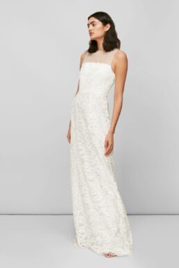 Whistles Therese Sheer Lace wedding dress Ivory