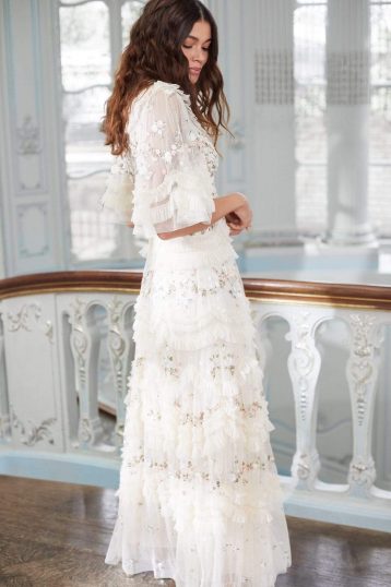 Needle & Thread Bridal Lalabelle Gown Cream Multi