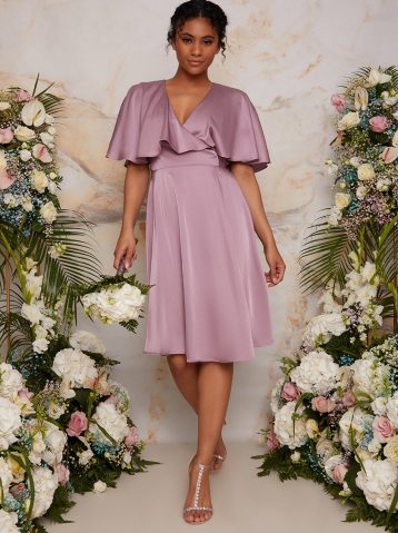 Lilac midi bridesmaid dress deals