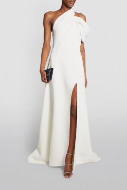 MATICEVSKI Unbridled One-Shoulder Gown White