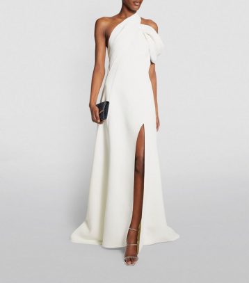 MATICEVSKI Unbridled One-Shoulder Gown White