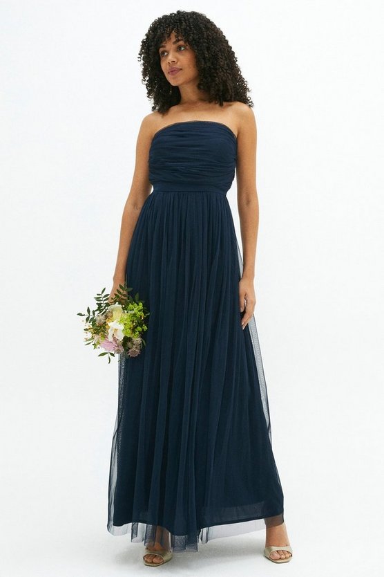 Bandeau Tulle Maxi Dress