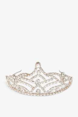 SUSAN CAPLAN Pre-loved 1980 silver-toned metal and Swarovski crystal tiara