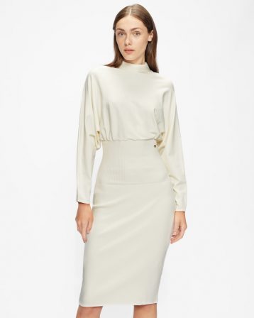 Ted Baker ALICE Cocoon Midi Dress White