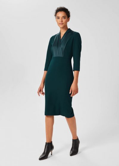 Hobbs alexa shift dress shop forest green