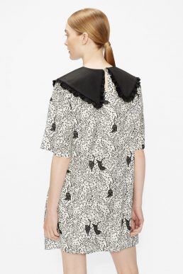 Ted Baker OSCALA Cat print mini dress Black White